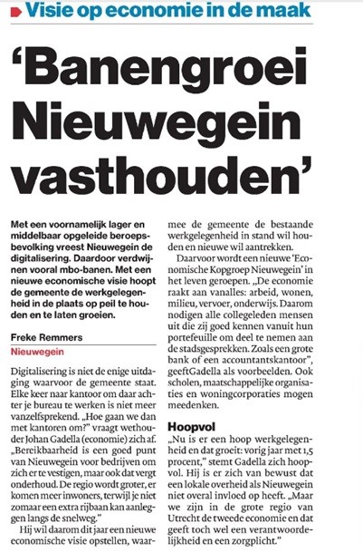 Bericht AD: Banengroei Nieuwegein vasthouden bekijken